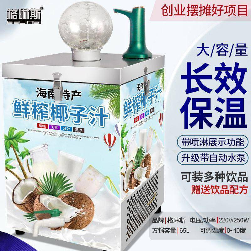 生榨椰汁机热销椰子汁机商用饮料机流动不锈钢摆地摊创业海南特产
