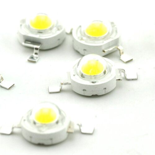 桥田四金丝 白光灯珠 1W正白灯 白色大功率LED 80-90LM (10只)