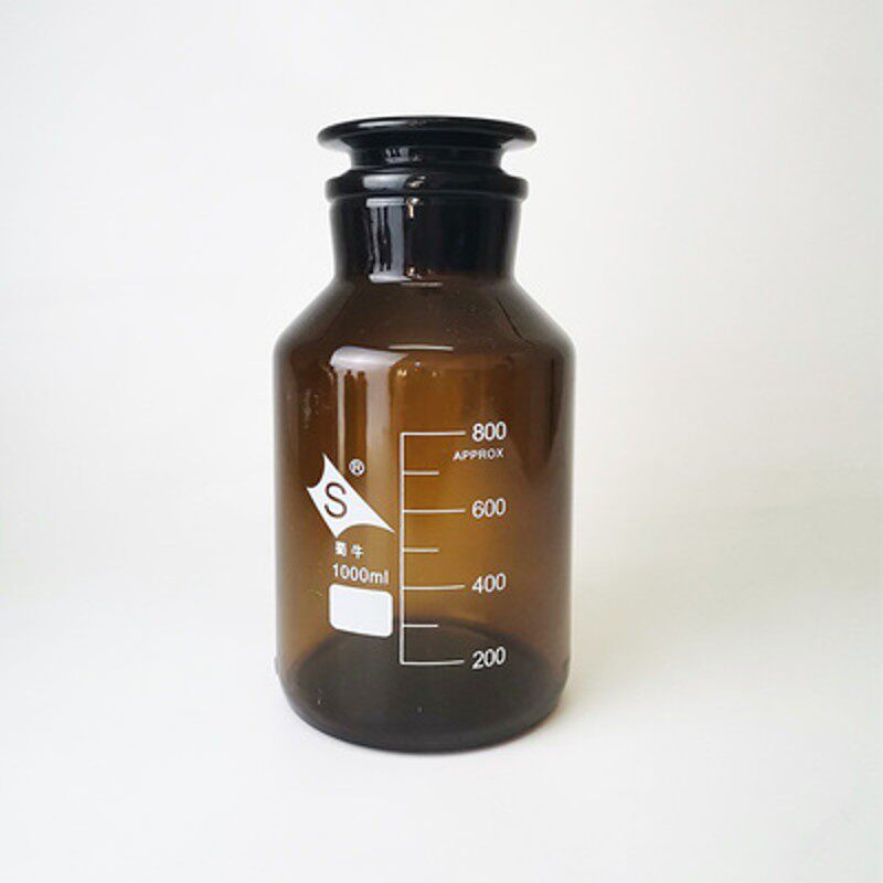 蜀牛白大口试剂瓶棕色广磨口瓶带刻度60/125/250/500/1000/2500ml