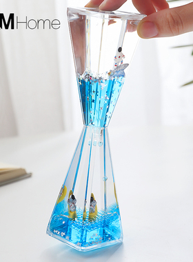 宇航员摆件油滴液体沙漏计时器创意太空人儿童流沙解压水装饰品