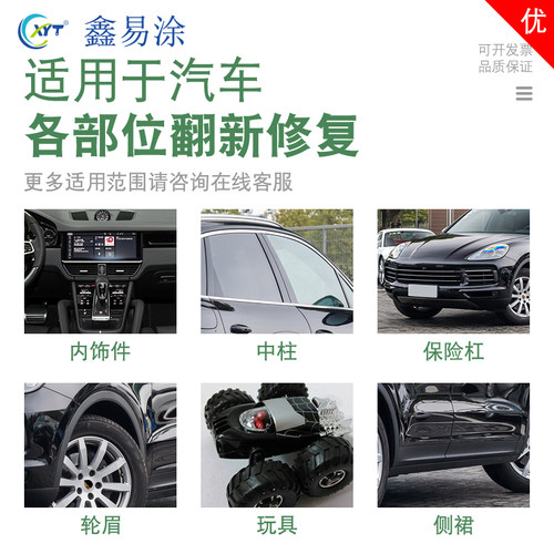 汽车保温杯窗户塑料保险杠磨砂黑漆白色哑光颗粒油漆自喷1K撒点黑