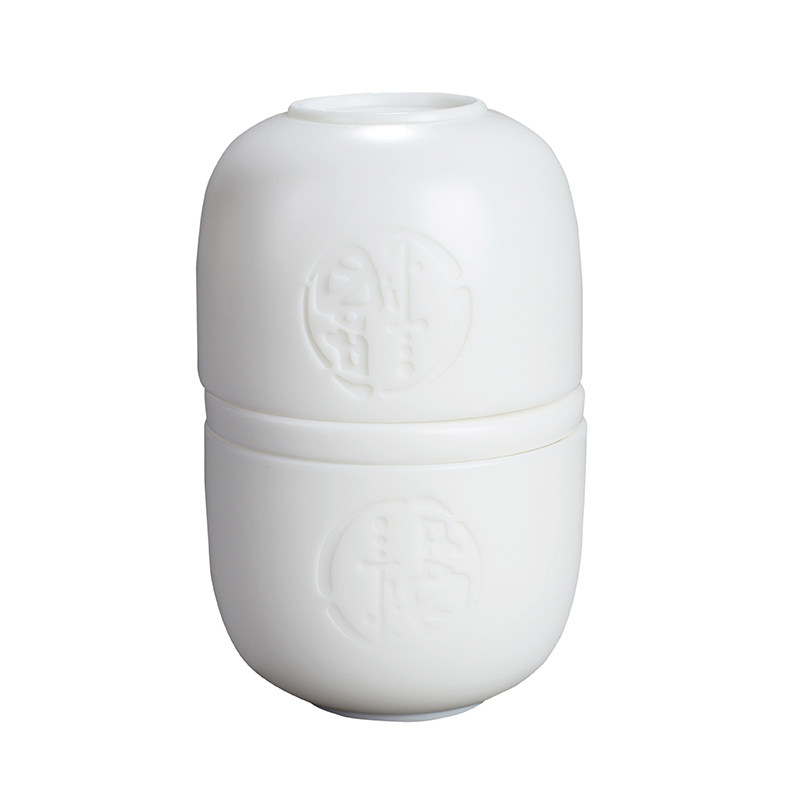 羊脂玉德化快客杯同心杯茶具套装旅行办公功夫茶具便携套组