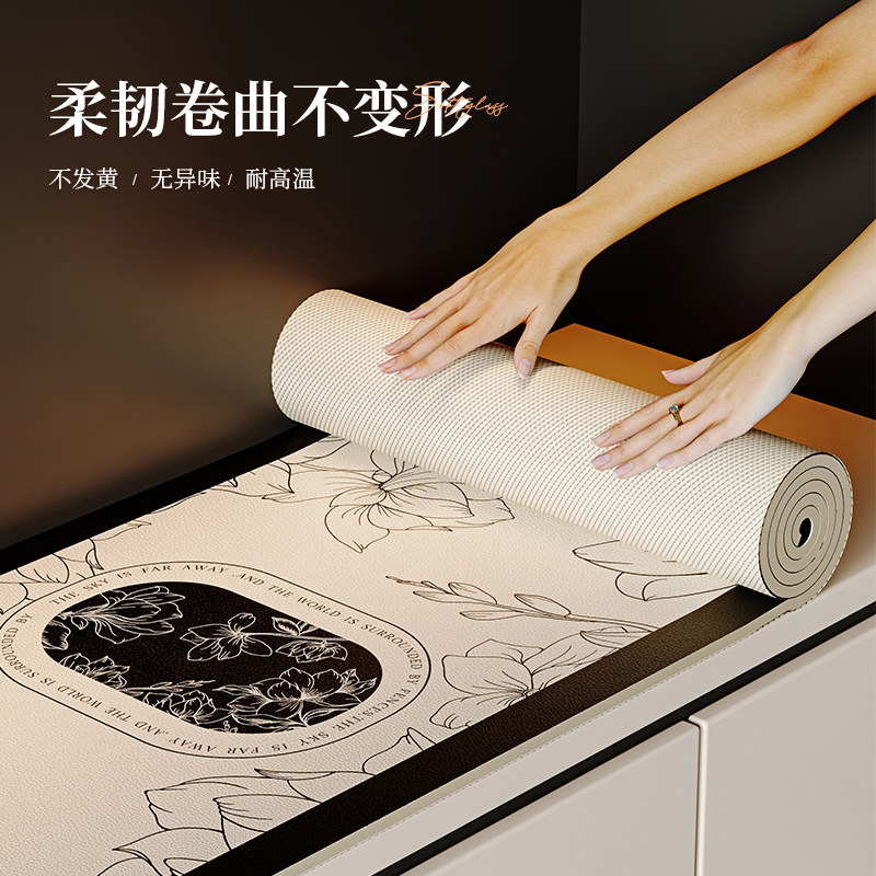 餐边柜电视柜台面保护垫2024新款轻奢高级感餐桌垫布玄关柜桌面垫图片
