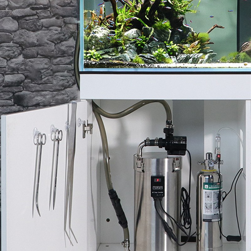 水族箱静音过滤筒桶器循环净水设备不锈钢自制DIY外置水草鱼缸