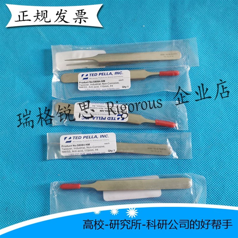美国进口防酸无磁电镜专用镊子 高精细直头SEM/TEM电镜专用镊子