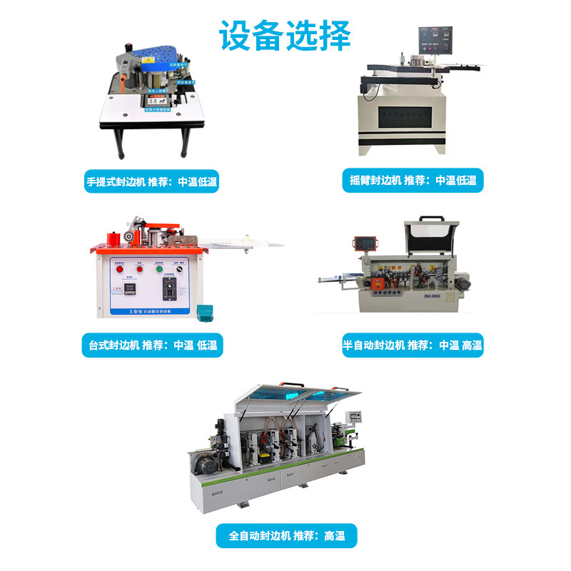 立盛封边带热熔胶颗粒中高温半全自动封边机混合无痕木工家具包边