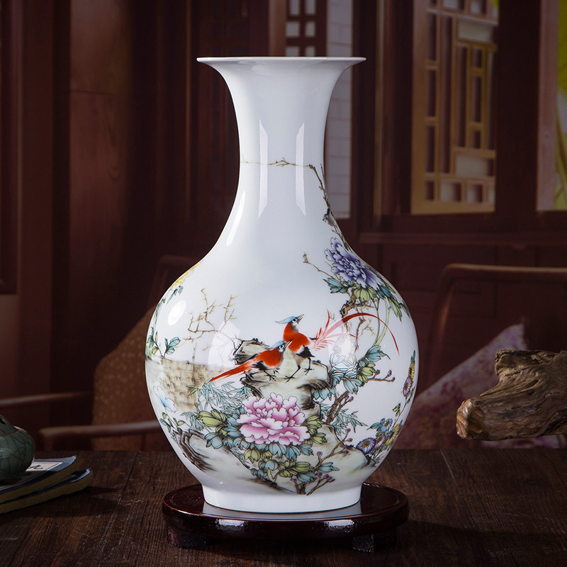 326景德镇陶瓷器小花瓶家居饰品摆件插花客厅装饰工艺品摆件赏瓶