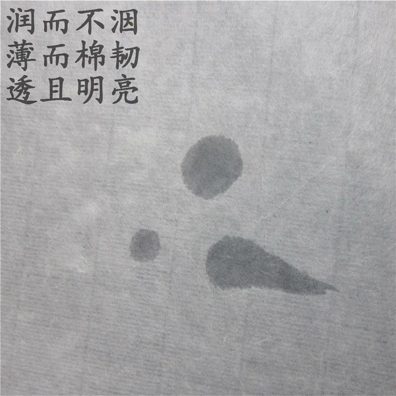 宣纸四六尺纯雁皮扎花蝉翼超薄透篆刻小楷书法临摹拓碑片古籍修复