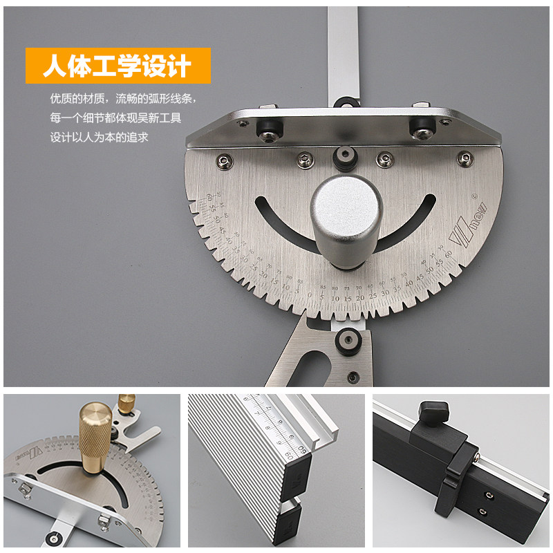 木工角度盘推把台锯滑槽推w尺 倒装雕刻机配件修边工具DIY