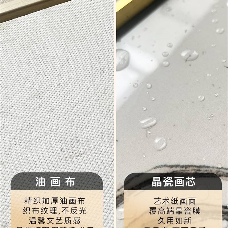 新中式入户玄关装饰画竖版山水挂画中国风招财走廊过道尽头墙壁画