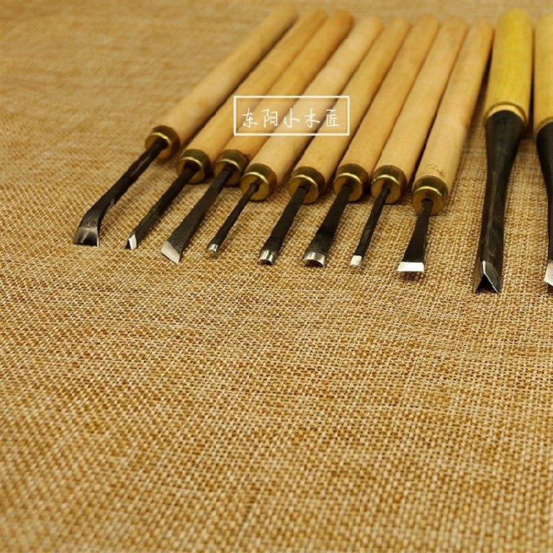 东阳小木匠手工木雕刻刀 木雕工具 套装 新手14件 雕刻小件