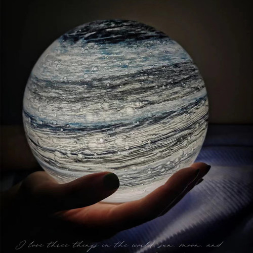 掌上星河灯卧室台灯星球月球创意个性床头灯温馨浪漫小夜灯氛围灯