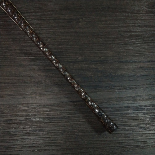 老艺人制作文玩宣纸折扇9.5寸天然桃丝棕竹全芯罗纹搓节扇骨扇子