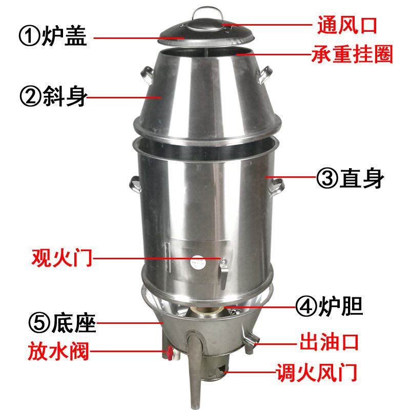 50cm世厨烤鸭炉烧鹅炉家用烧鹅炉乳鸽炉烤鸡炉木炭烤鸭炉吊炉炉胆
