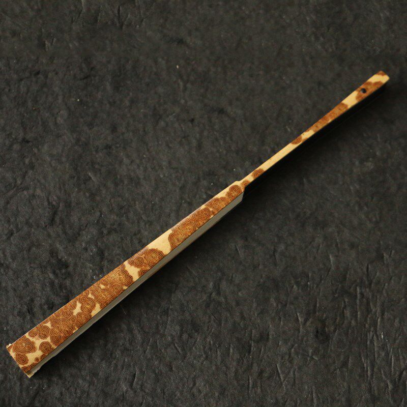 一物一拍云南湘妃竹老料乌木小骨纯手工精工制作文人折扇竹扇子