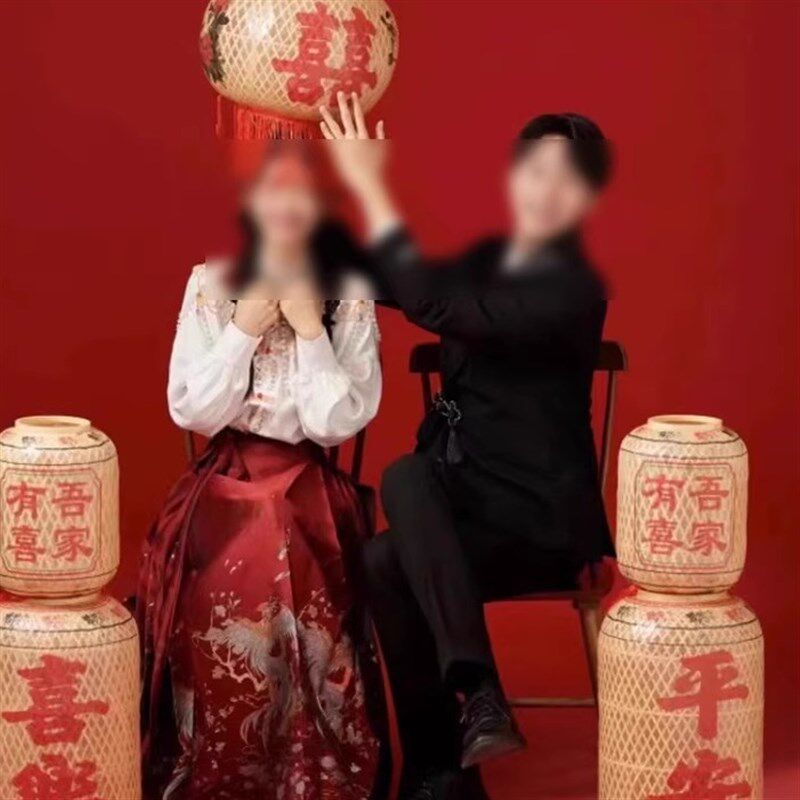 传统竹编油纸灯笼潮汕灯笼中式婚庆节日婚礼布置摄影汉服拍照道具