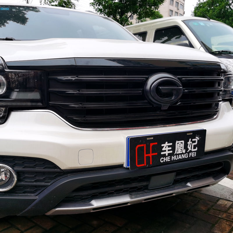 广汽传祺GS8/GS7黑中网装饰条 改装件传奇前脸车标贴改色外观爆改