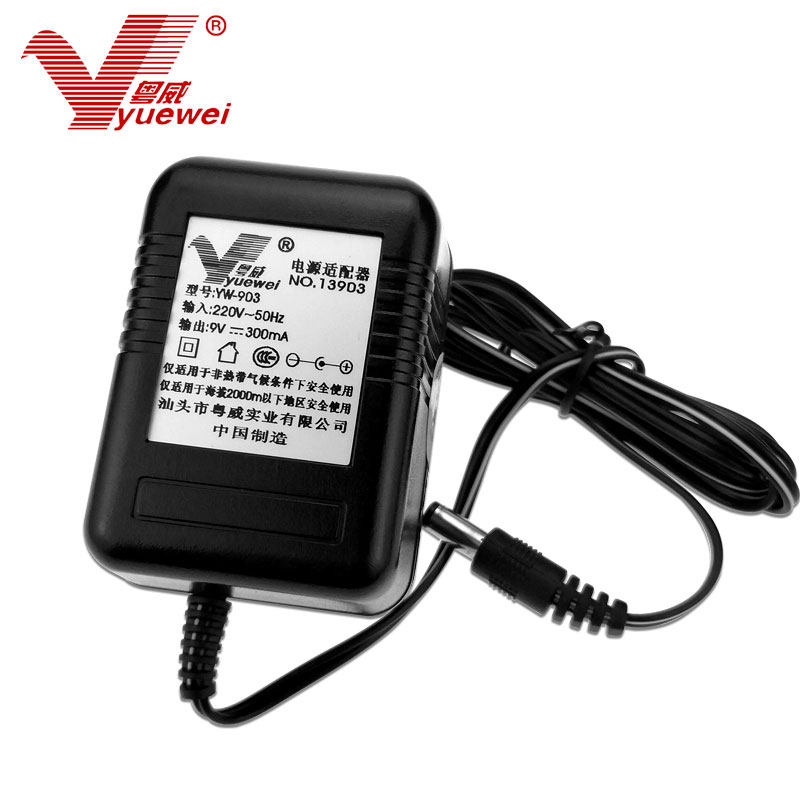粤威DC9V300MA线性变压器通用ETON伊顿FR-1000收音机U090030D电源