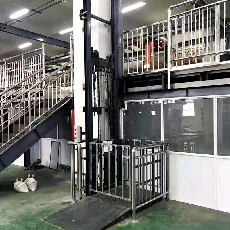 工业厂房仓库超市简易小型单轨液压升降机双轨防坠货梯货物提升机
