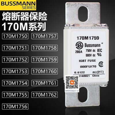 巴斯曼170M1750 1751 1752 1753 170M1J754 1755 1756直流熔断器