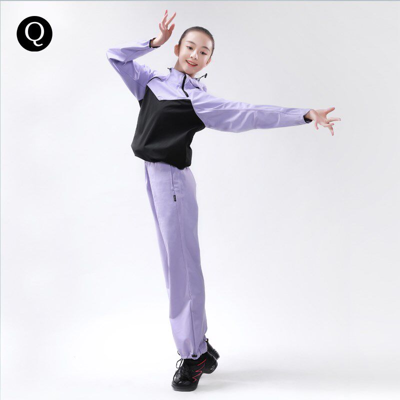 青青之舞  暴汗服套装发热x涂层拼色连帽拉链发汗服练功服连体服