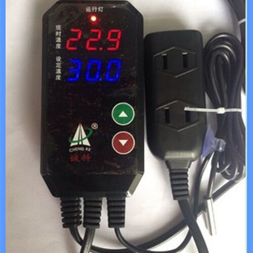 养殖数显加热恒温温控器龟苗保温龟箱宠物蛇鱼缸报警温控开关插座