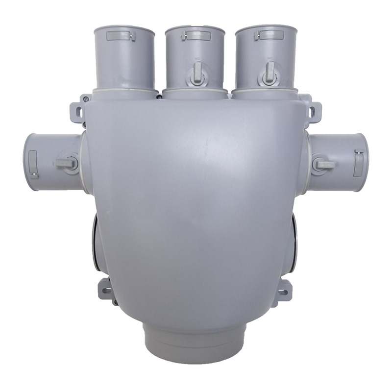 新风系统PE波纹管分风箱章鱼式分支器顶送风消音降噪管道配件包邮