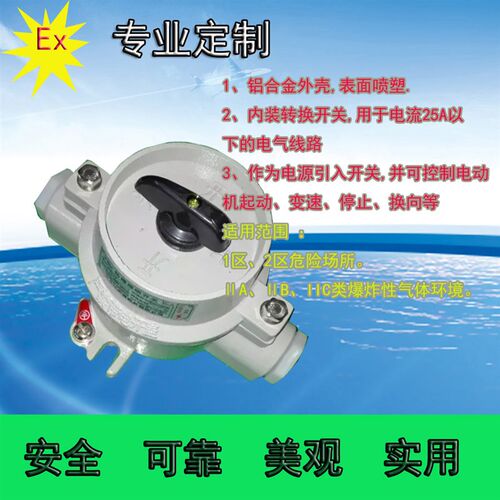 SW-10防爆照明开关220V单控铝合金IIBT4防水防尘工厂防爆控制开关