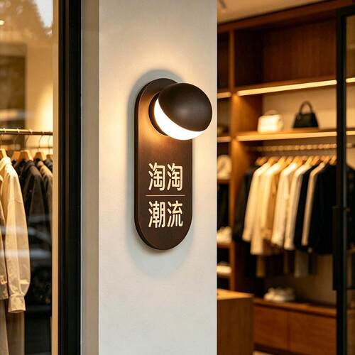 跨境户外防水别墅壁灯轻奢咖啡店酒店店铺民宿文字装饰发光门牌灯