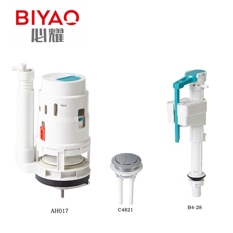 马桶水箱配件冲水器10cm大口径双按钮排水阀3寸坐便器进水阀通用