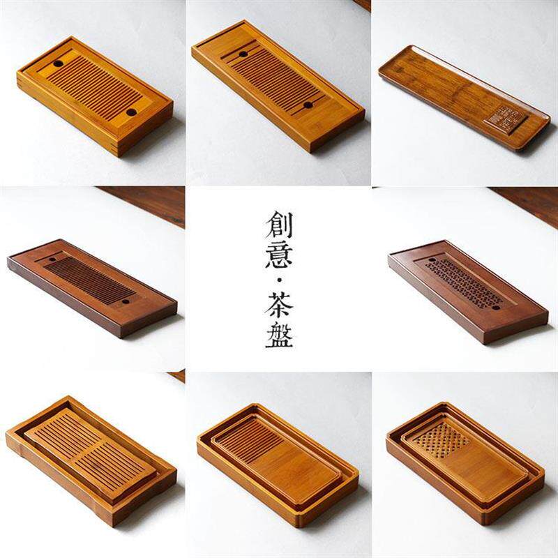 茶盘竹制+排水+套装++实木托盘+功夫+禅意+茶道配件+美物工坊
