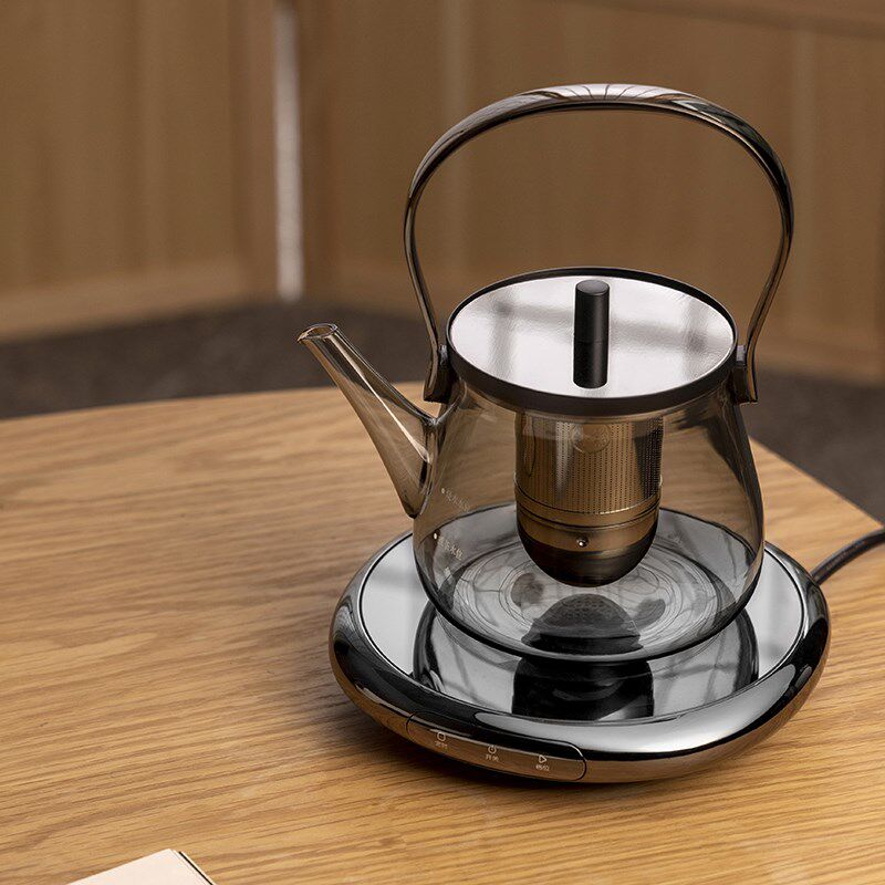 小坐新款电陶炉一级煮茶器具烧茶炉烧水微型玻璃养生壶迷你静音