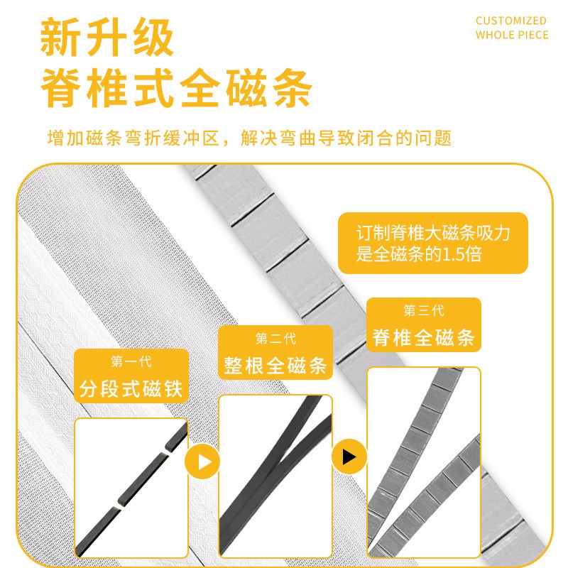 新款磁吸防蚊门帘家用卧室免打孔纱门夏季静音自吸蚊帐纱窗隔断帘