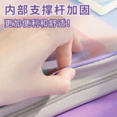 L型科目袋学科分类袋大开口透明文件袋小学生补习袋拎书袋试卷袋