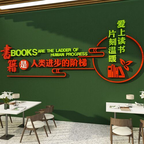阅读角图书馆布置文化墙面装饰自习览室绘本班级教室儿童区环创贴