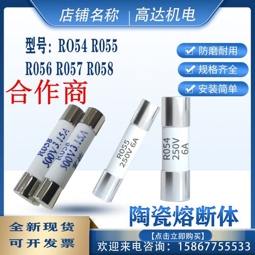 保险丝保险管R054 R055 R056 R057 R058 100只0.5A-30A RO55 RO56