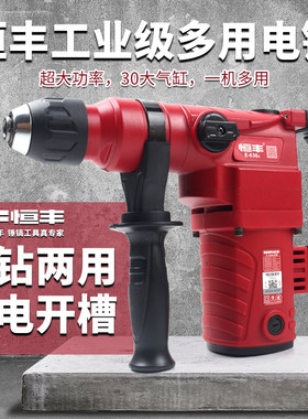 恒丰电锤E630S636S631单用两用1200w大功率植筋铝膜专用电锤搞