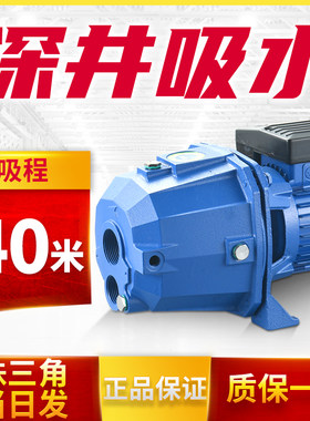 40米双管自吸泵深井泵自吸喷射水泵高压增压泵抽水井水取水高扬程