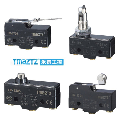 TM1701永得1703行程1308限位1704微动1305开关1702银触43点动1309