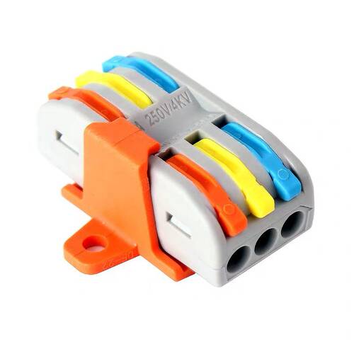 10只 可固定三进三出对接连接器 K2-3快速接线端子 万能接线器