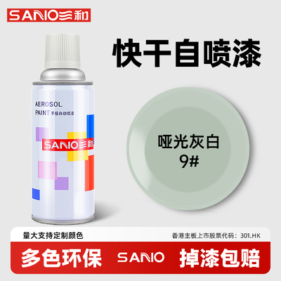 9哑光灰白三和自动喷漆手摇自喷漆金属防锈家具木器漆汽车涂鸦家