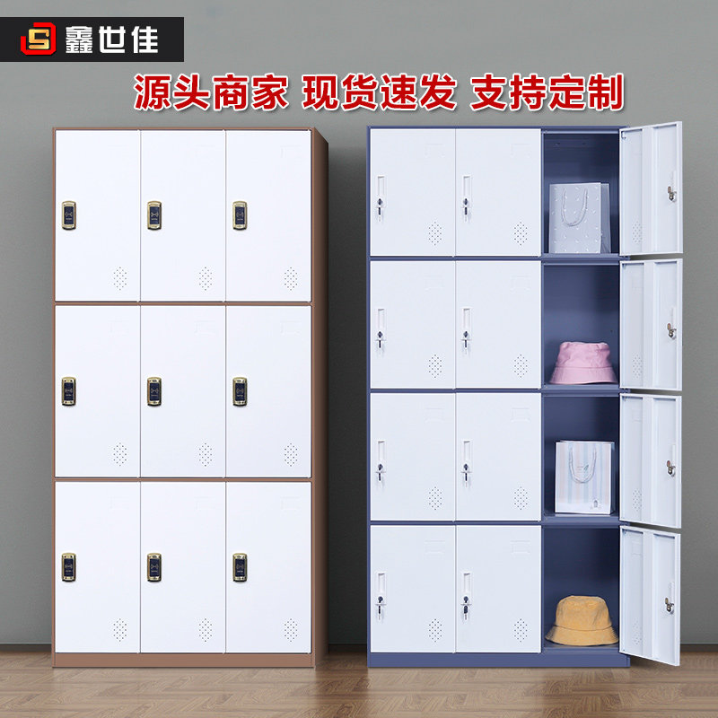 简约现代风格金属更衣柜 工厂办公室适用可客制化尺寸储物柜