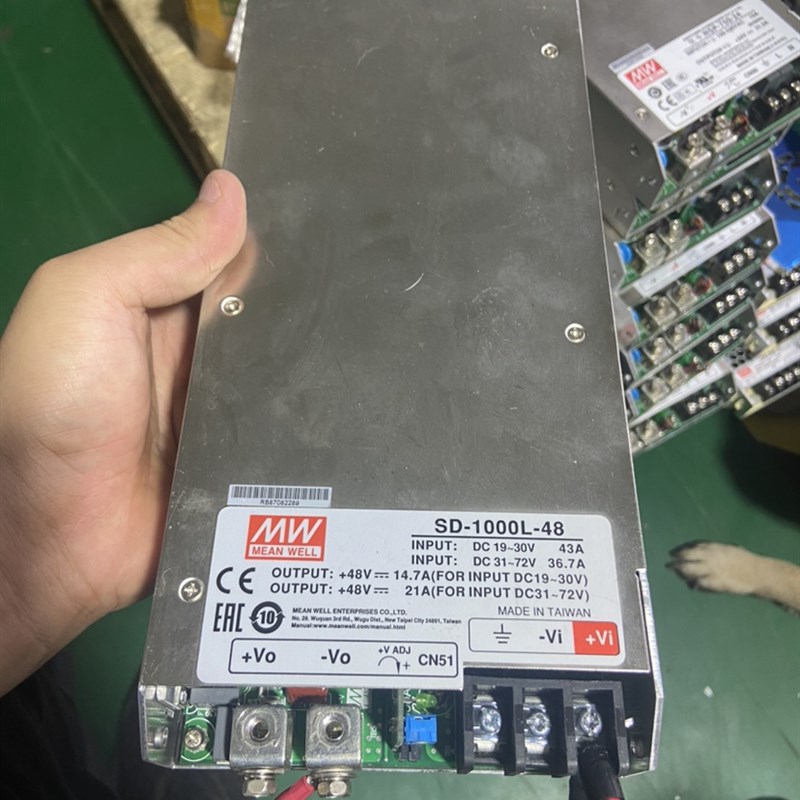 明纬SD-1000L-48 明纬电源1000W48V21A 台湾明纬正品货 二手拆机
