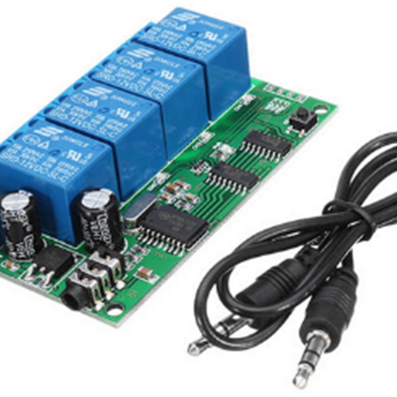 4通道DTMF音频解码继电器12V 控制指令可修改遥控模块AD22B04