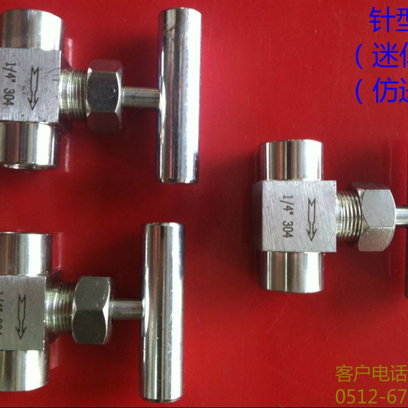304全不锈钢内螺纹针型阀PT1/4 2分3分4分 不锈钢针型阀 迷你型