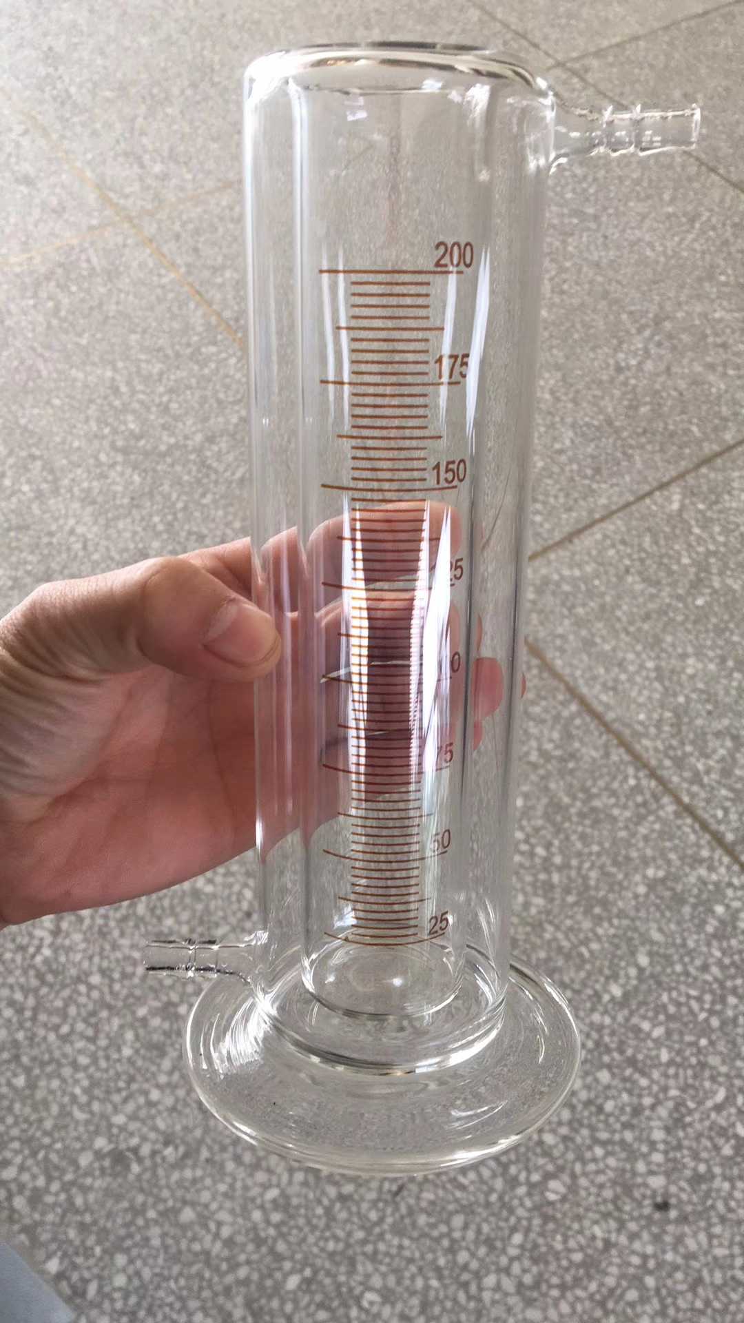 玻璃双层保温量筒200ml可定做