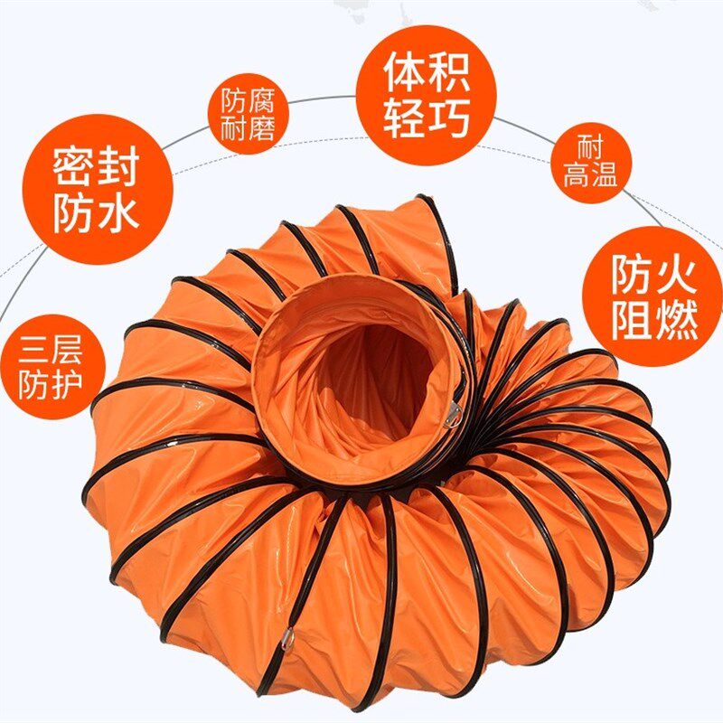 伸缩风管高温排风管排气管管道排风扇软管通风管风机软连接导风管
