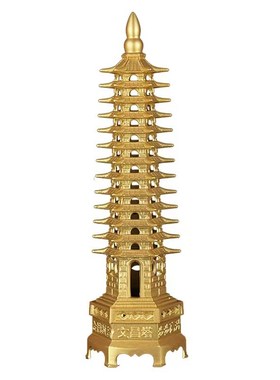 新款金属工艺品纯铜文昌塔九层十三层摆件电镀做工精细文昌塔装饰