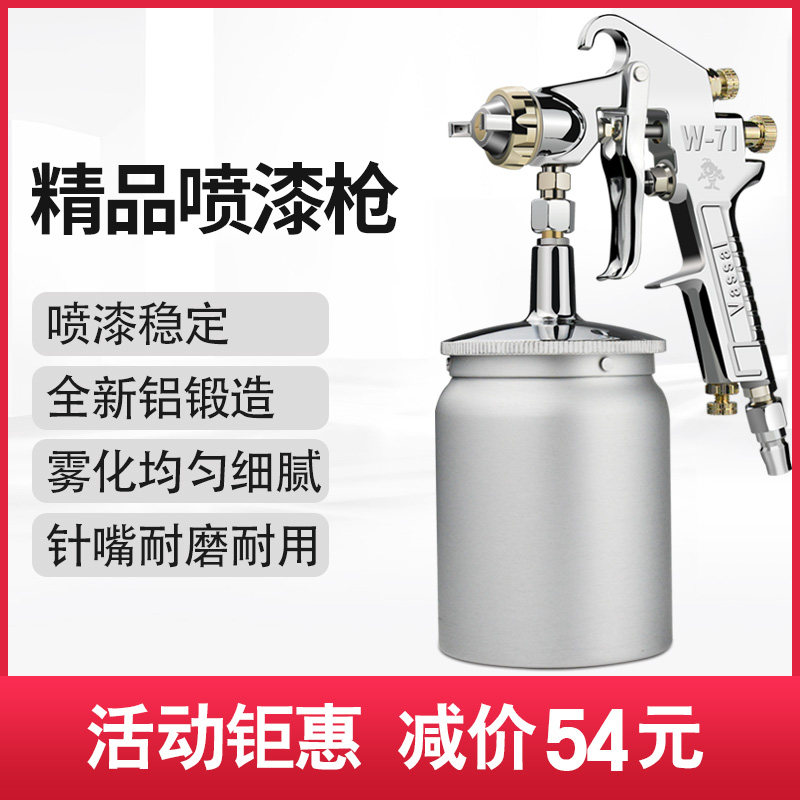 臣子喷漆枪W-71气动油漆喷枪汽车家具乳胶漆喷漆工具涂料喷漆壶
