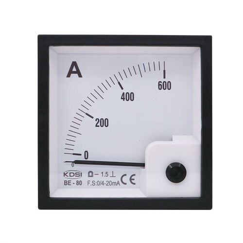 供应 指针式毫安电流表BE-80 DC4-20mA 600A 方形开孔 直流电流表